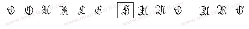 source Hans ansc bol字体转换